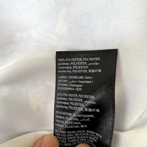 bebe Blouse Size XSmall XS Floral Chiffon Sheer Tie Neck Top Long Sleeve - Picture 5 of 5